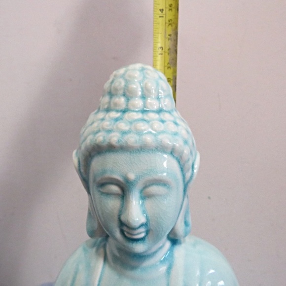 Urban Trends Dhyana Mudra Rounded Ushnisha Ceramic Meditating Buddha - Picture 4 of 5